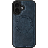 Husă de protecție din piele PU cu MagSafe pentru iPhone 17 - albastru închis