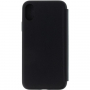 Husă flip Maserati Granlusso, pentru iPhone X / XS - negru