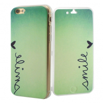 Husă din cauciuc, cu deschidere flip, pentru iPhone 6 / 6S – smile