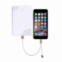 Reducţie 2 în 1, Lightning la jack 3,5 mm + USB, pentru Apple iPhone / iPad - roz-aurie