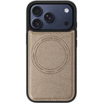 Husă de protecție din piele PU cu MagSafe pentru iPhone 17 Pro Max - auriu