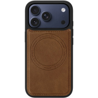 Husă de protecție din piele PU cu MagSafe pentru iPhone 17 Pro Max - maro