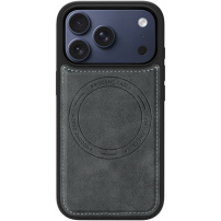 Husă de protecție din piele PU cu MagSafe pentru iPhone 17 Pro Max - gri