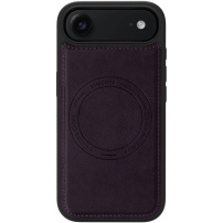 Husă de protecție din piele PU cu MagSafe pentru iPhone Air - mov închis