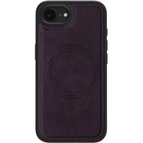 Husă de protecție din piele PU cu MagSafe pentru iPhone 16e / 17e - mov închis