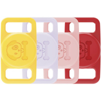 XDcase set de huse din silicon pentru atașare la zgardă pentru AirTag 1 / 2 - 4 buc - colorat