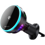 ESSAGER ES-T13 suport magnetic auto pentru grila de ventilație cu încărcare wireless pentru iPhone - negru