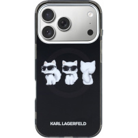 Karl Lagerfeld IML Choupette Trio Watercolor husă cu MagSafe pentru iPhone 17 Pro Max - negru