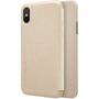 Carcasă Nillkin Sparkle Folio, pentru Apple iPhone X / XS - zlaté