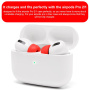 XDcase dopuri de schimb din spumă cu bețișor de curățare pentru AirPods Pro 1 / 2 - S/M/L - roșii