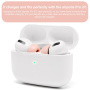 XDcase capete de schimb din spumă cu stick de curățare pentru AirPods Pro 1 / 2 - S/M/L - roz