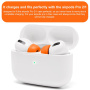 XDcase capete de rezervă din spumă cu stick de curățare pentru AirPods Pro 1 / 2 - S/M/L - portocalii
