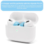 XDcase capete de rezervă din spumă cu stick de curățare pentru AirPods Pro 1 / 2 - S/M/L - albastre