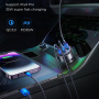 JOYROOM CCN19 încărcător auto cu porturi 2x USB-C / USB-A - 65W - gri închis