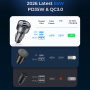 JOYROOM CCN19 încărcător auto cu porturi 2x USB-C / USB-A - 65W - gri închis