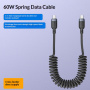 Yesido CA205 cablu extensibil de încărcare și date - USB-C la USB-C - 1,2 m - negru