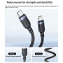 Yesido CA205 cablu extensibil de încărcare și date - USB-C la USB-C - 1,2 m - negru