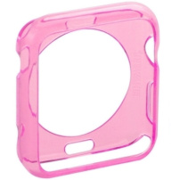 Husă / carcasă HAWEEL, subţire şi transparentă, pentru Apple Watch 42mm - roz
