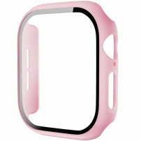 Husă mată cu sticlă securizată pentru Apple Watch 42mm (Seriile 10 / 11) - roz