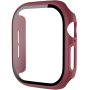 Husă mată cu sticlă securizată pentru Apple Watch 42mm (Seriile 10 / 11) - vișiniu