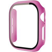 Husă mată cu sticlă securizată pentru Apple Watch 42mm (Seriile 10 / 11) - fuchsia