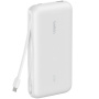 BELKIN Boost Charge baterie externă cu cablu USB-C integrat și porturi USB-C / USB-A - 20 000 mAh - albă