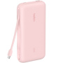 BELKIN Boost Charge baterie externă cu cablu USB-C integrat și porturi USB-C / USB-A - 20 000 mAh - roz