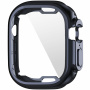 Carcasă metalică din plastic moale cu protecție display pentru Apple Watch Ultra 49mm - albastru închis