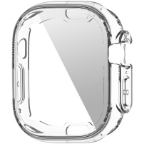 Carcasă metalică din plastic moale cu protecție display pentru Apple Watch Ultra 49mm - transparent