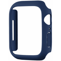 Husă tip carte mată pentru Apple Watch 45mm - albastru închis