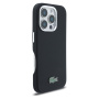 Lacoste Iconic Petit Pique Metal Logo husă cu MagSafe pentru iPhone 16 Pro Max - negru