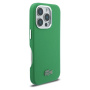 Lacoste Iconic Petit Pique Metal Logo husă cu MagSafe pentru iPhone 16 Pro - verde