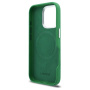Lacoste Iconic Petit Pique Metal Logo husă cu MagSafe pentru iPhone 16 Pro - verde