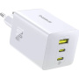 Baseus EnerFill FE11 GaN Reducție pentru încărcare rapidă cu porturi 2x USB-C / USB-A - 100W - alb