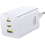 Baseus EnerFill FE11 GaN Reducție pentru încărcare rapidă cu porturi 2x USB-C / USB-A - 100W - alb