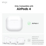 ELAGO AW5 Retro husă cu carabină în stilul unei console de jocuri pentru AirPods 4 / 5 - negru