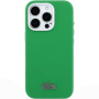 Lacoste Iconic Petit Pique Metal Logo husă cu MagSafe pentru iPhone 16 Pro - verde