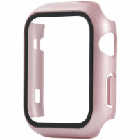 Husa de protectie cu sticla securizata pentru Apple Watch 38mm - roz-auriu