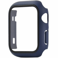 Husa de protectie cu sticla securizata pentru Apple Watch 38mm - albastru închis
