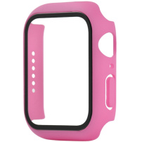 Husa de protectie cu sticla securizata pentru Apple Watch 40mm - roz