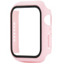 Husa de protectie cu sticla securizata pentru Apple Watch 44mm - roz deschis