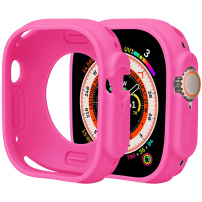 Husa de protectie din silicon pentru Apple Watch Ultra 49mm - roz neon