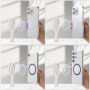 Suport magnetic MagSafe cu ventuze și curea pentru iPhone - alb