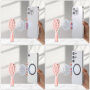 Suport magnetic MagSafe cu ventuze și curea pentru iPhone - roz