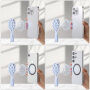 Suport magnetic MagSafe cu ventuze și curelușă pentru iPhone - albastru