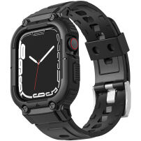 Carcasă rezistentă Armor cu curea pentru Apple Watch 41mm / 40mm / 38mm - negru
