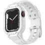 Carcasă rezistentă Armor cu curea pentru Apple Watch 45mm / 44mm / 42mm - alb