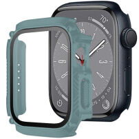 Carcasă rezistentă Armor cu sticlă securizată pentru Apple Watch 41 mm - petrol