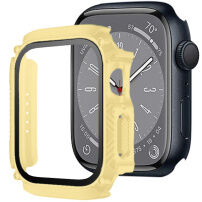 Carcasă rezistentă Armor cu sticlă securizată pentru Apple Watch 41 mm - galbe