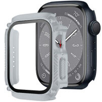 Carcasă rezistentă Armor cu sticlă securizată pentru Apple Watch 41 mm - gri